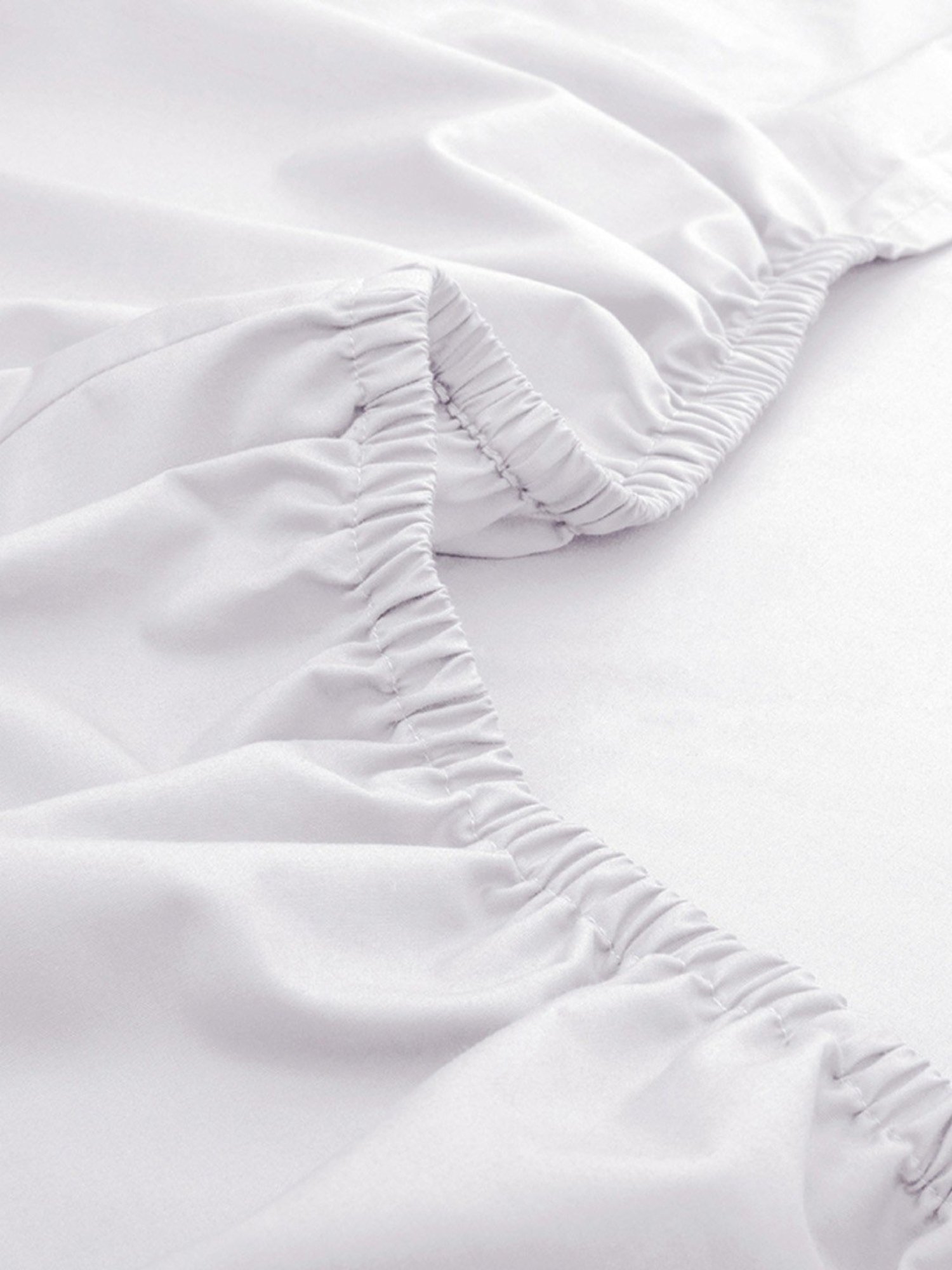 Maspar White Cotton 200 TC Bed Sheet Set