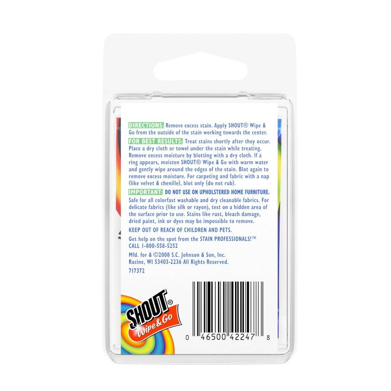 Shout Wipe & Go Instant Stain Remover - 4ct