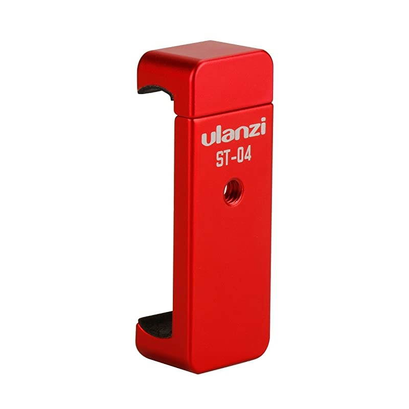 ST-04 Aluminum Phone Tripod Mount Adapter Vertical Video Bracket Cell Phone Clip 360 Degree Smartphone Video Tripod Clamp Compatible for iPhone 11 Xs X Samsung Android Instagram IGTV Livestream