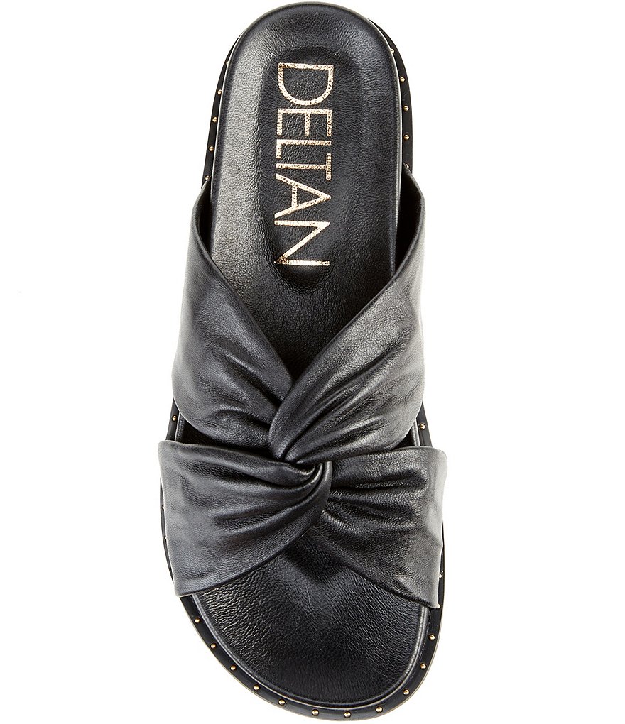 Deltan Naya Leather Twist Band Slides