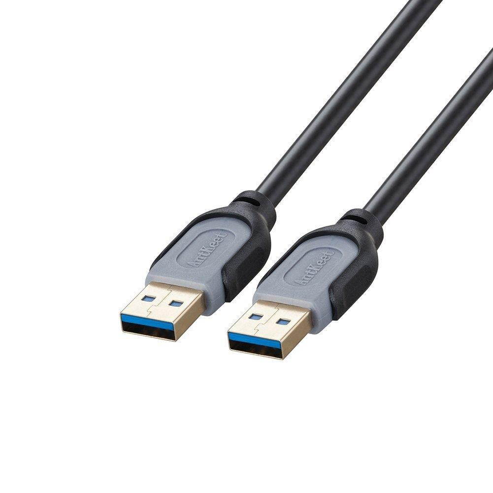 USB To USB Cable, AntKeet 3ft-2pack USB 3.0 Type A to A 24/28AWG Cable Cord Data Transfer Rates up to 5.0Gbps for Hard Drive Enclosures, Printers, Modems, Cameras,Blu-ray Optical Drive