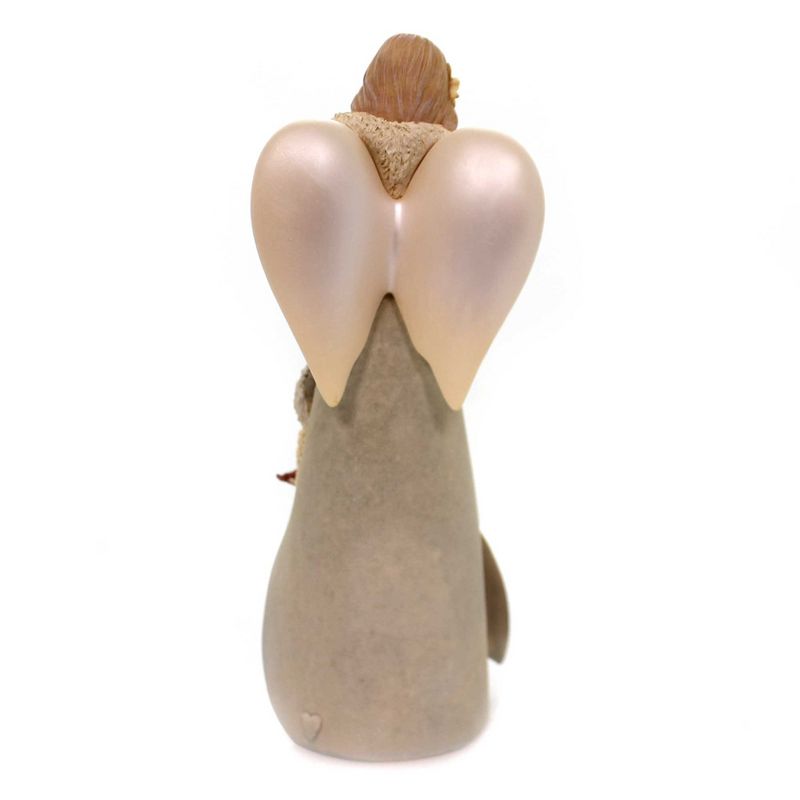 Foundations 9.25" Angel With Wreath Cardinal Christmas  -  Decorative Figurines