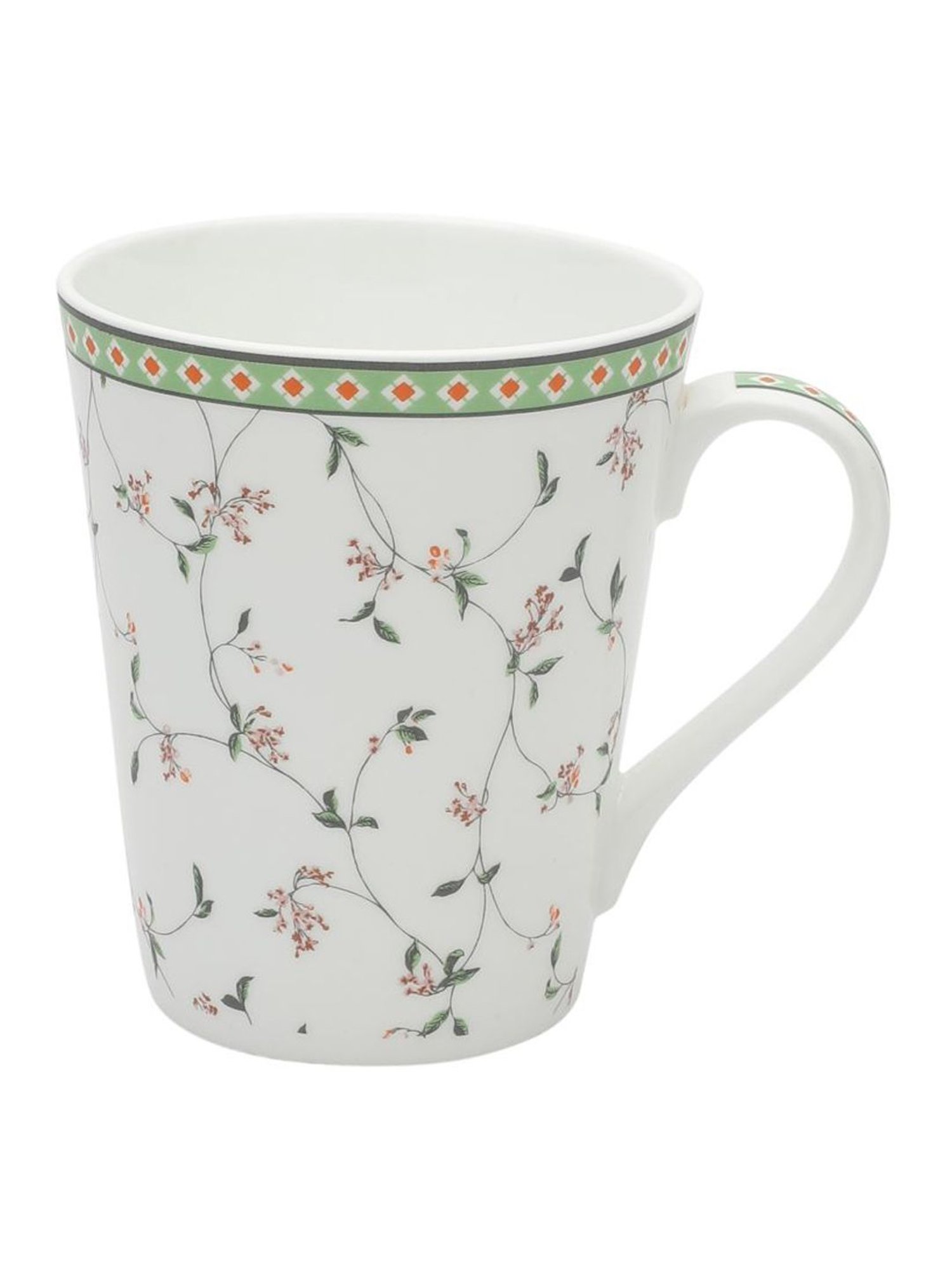 JCPL White Ceramic Milk & Coffee Mug (0.33L) - Set of 1