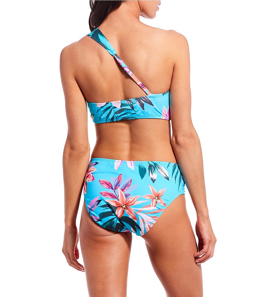 Gibson & Latimer Paradise Bay Cut Out Ring One-Shoulder Swim Top