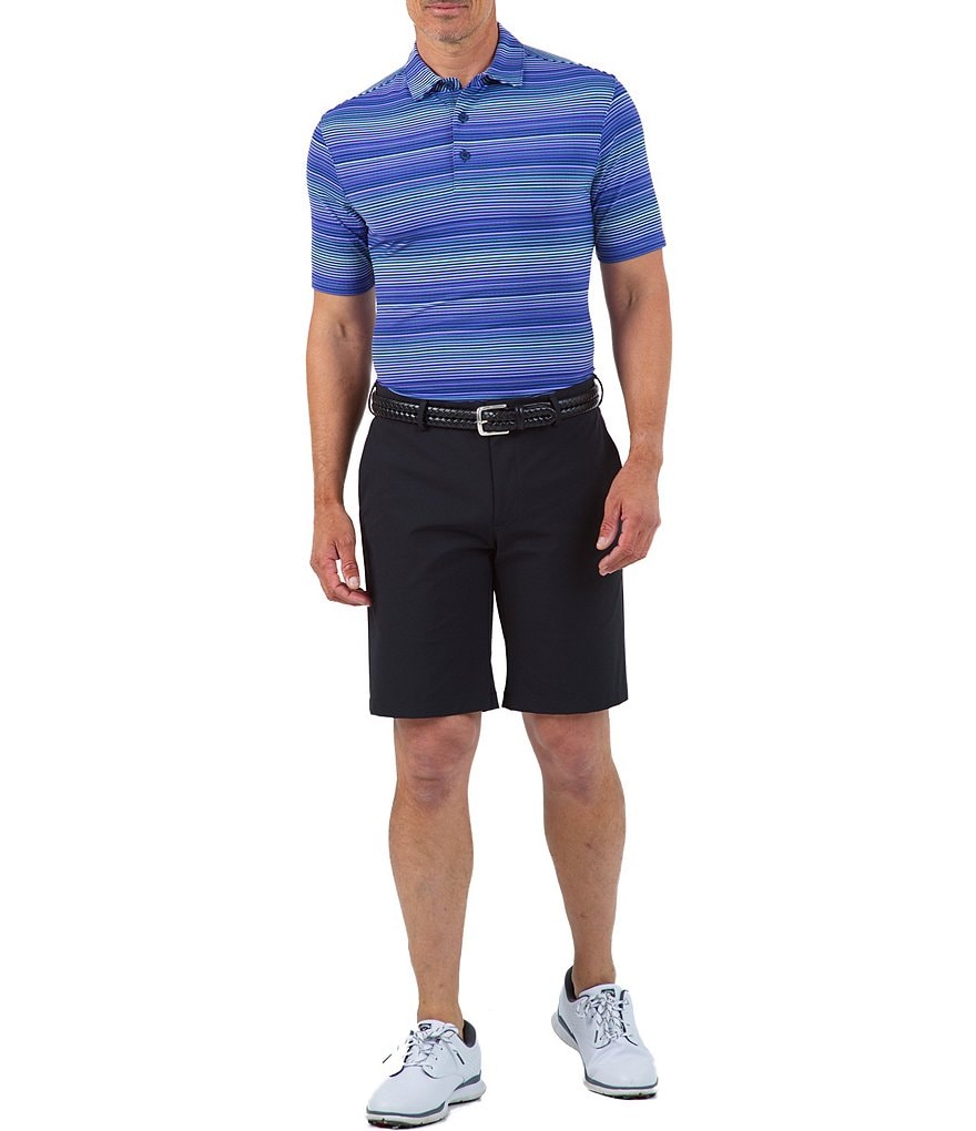 IBKUL Short-Sleeve IceFil&reg; Ombre-Stripe Polo Shirt