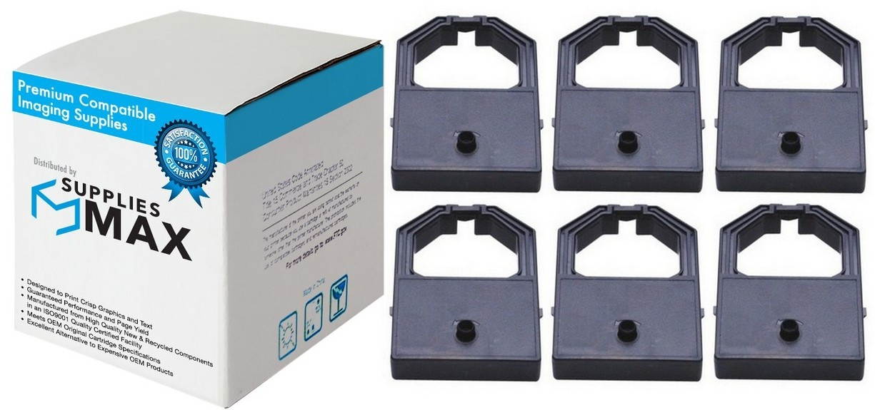 SuppliesMAX Compatible Replacement for Honeywell-Bull PRU-0066 Black Printer Ribbons (6/PK) (HIP656)