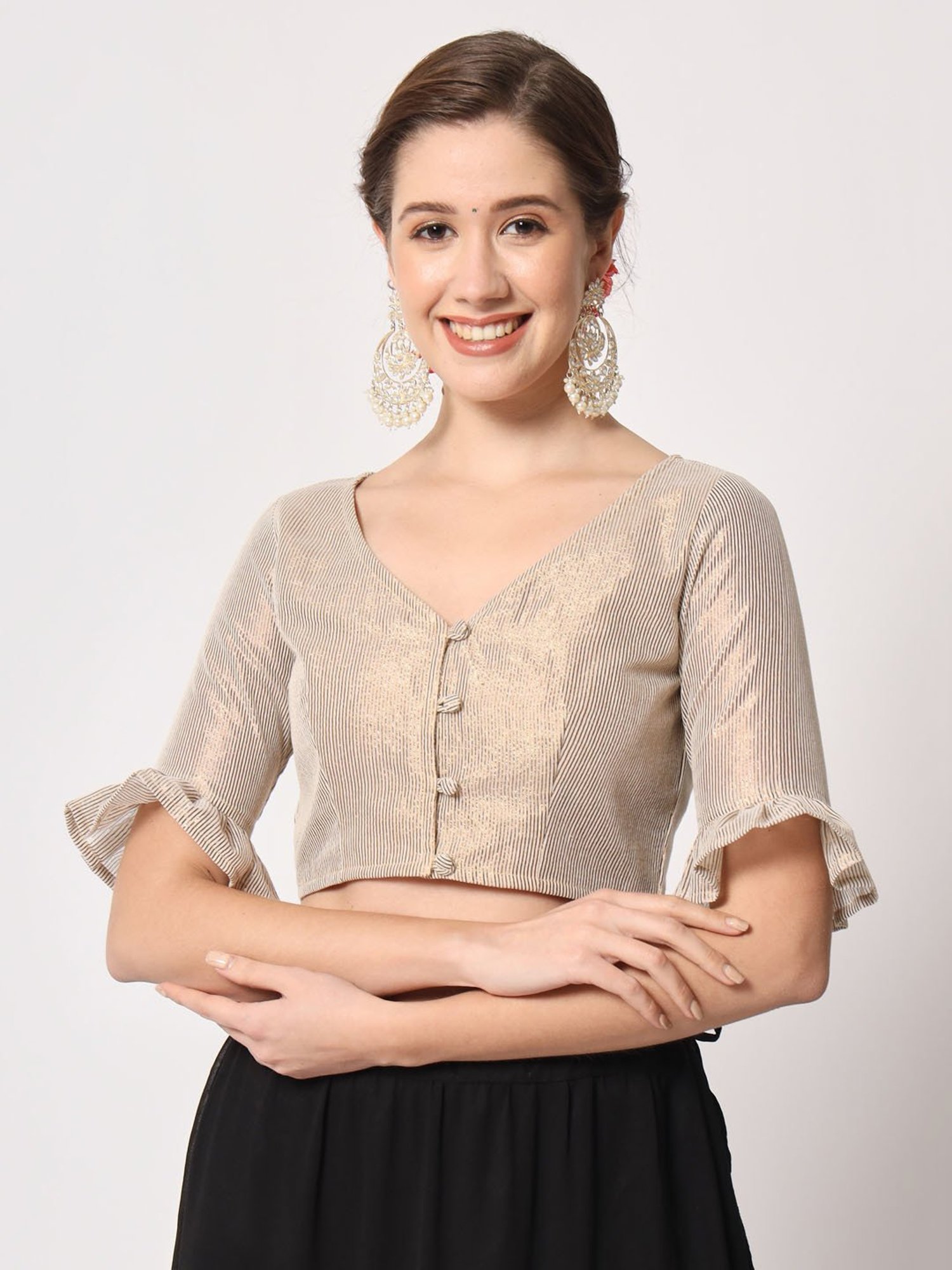 studiorasa Gold Striped Blouse