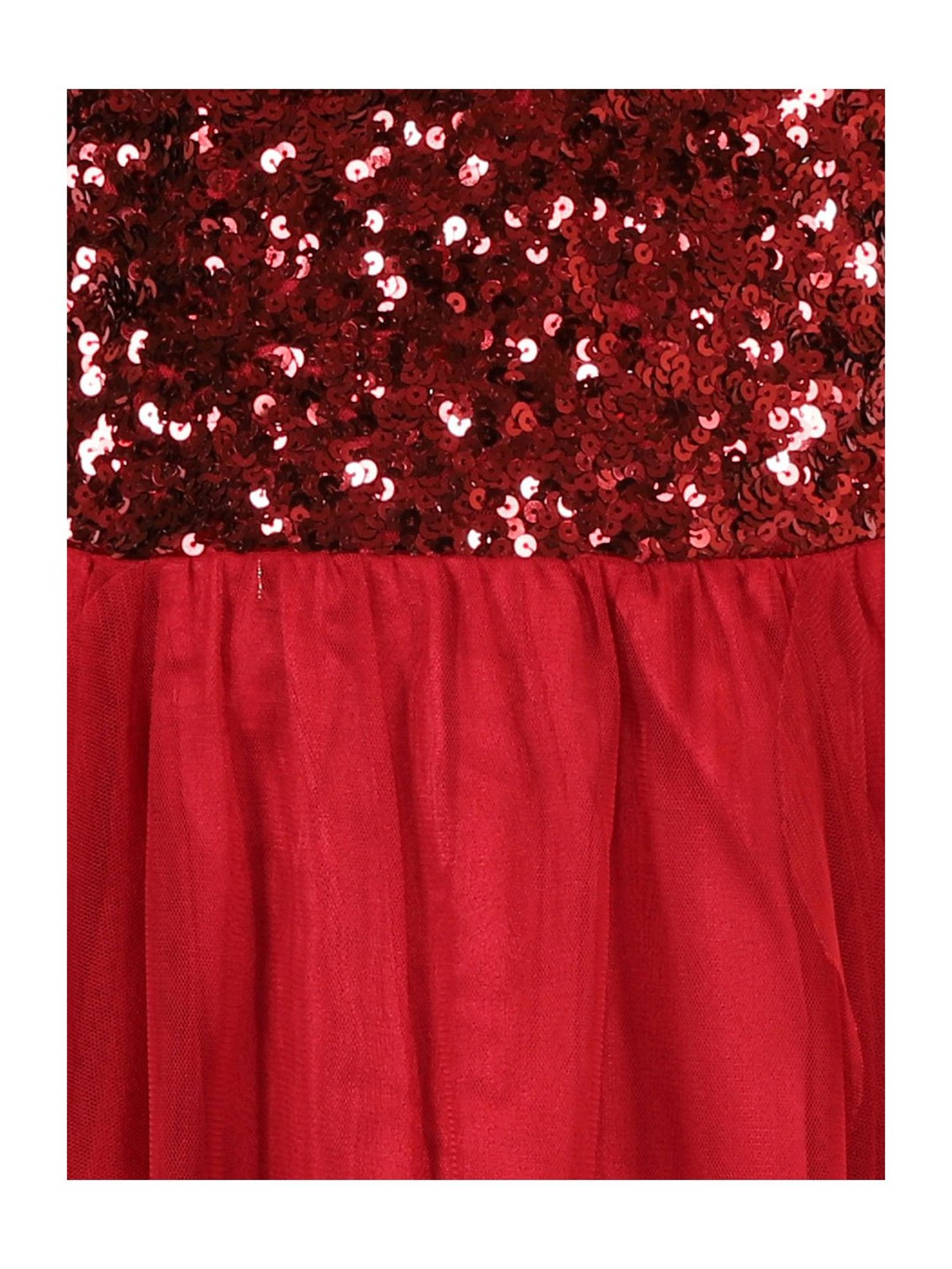 KidsDew Kids Maroon Embellished Dress