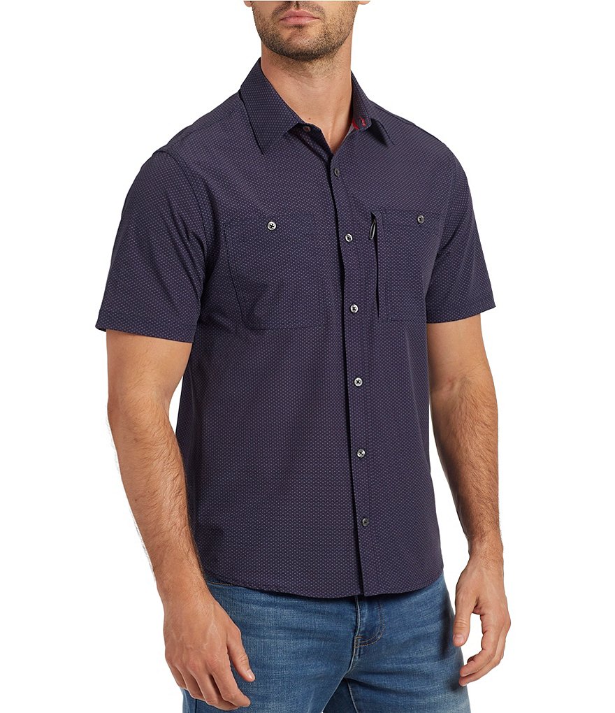 Flag And Anthem Short-Sleeve MadeFlex Boonville Dot Performance Woven Shirt