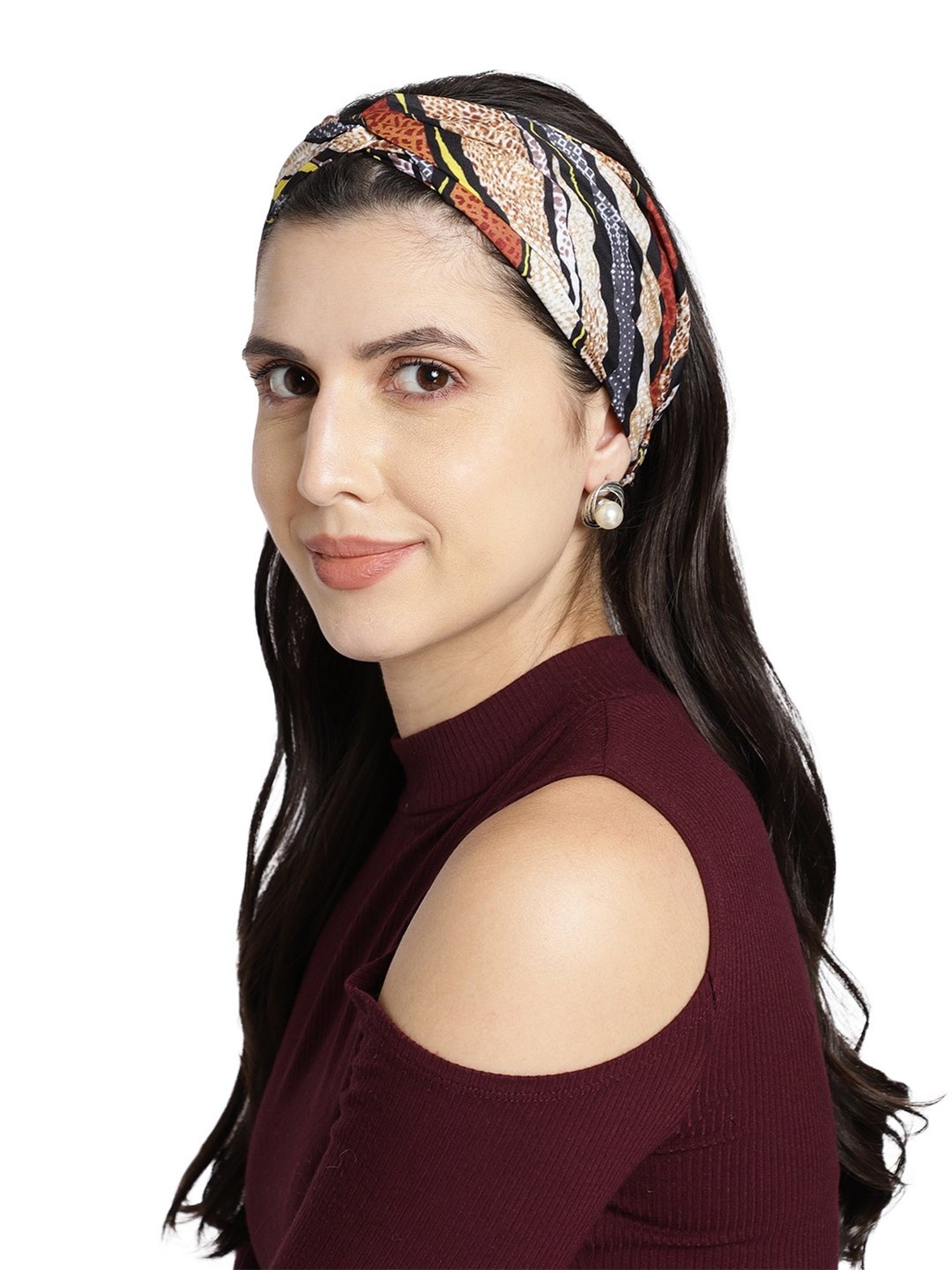 Aditi Wasan Multicolor Printed Head Bands Pack of 2