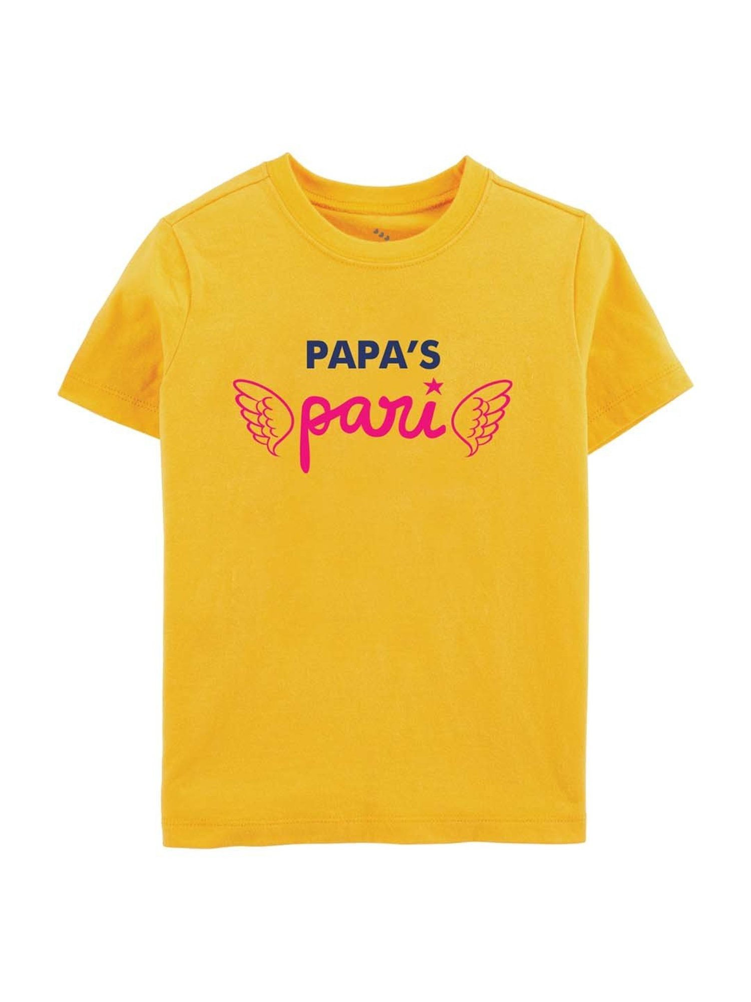 Zeezeezoo Kids Yellow Cotton Printed T-Shirt