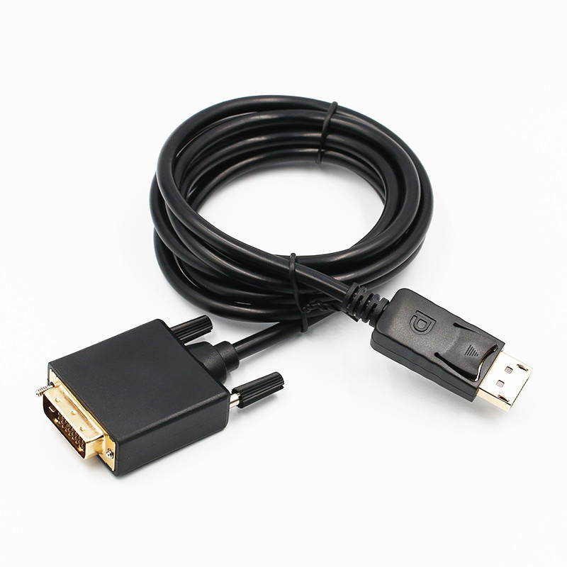 1.8m DP Male To DVI-D 24+1 Male Converter Cord Supported 1080P Full HD DisplayPort to DVI Adapter Cable for HDTV