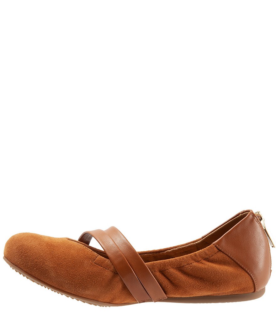 SoftWalk Sierra Suede Mary Jane Ballerina Slip Ons