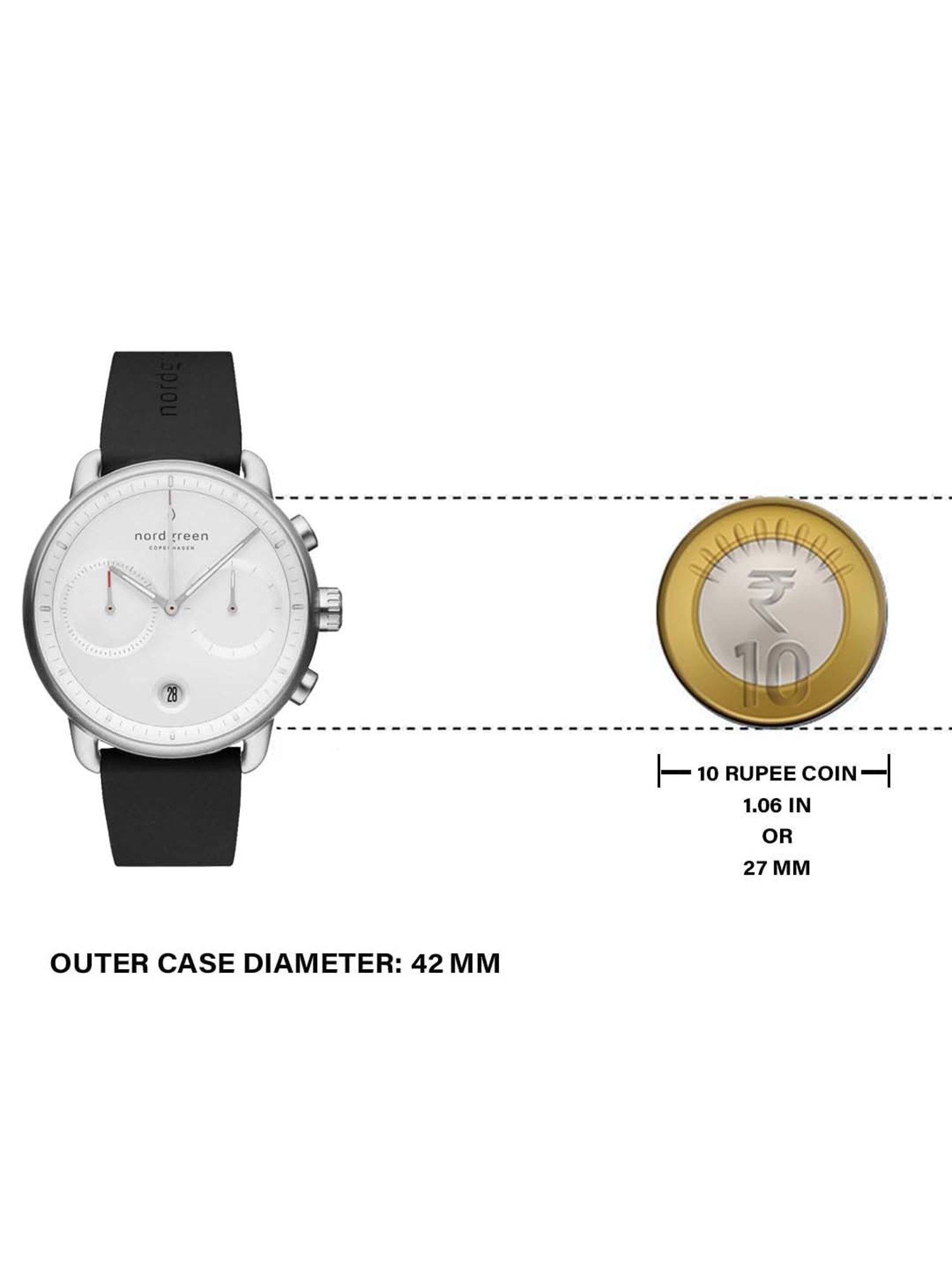 Nordgreen PI42SIRUBLXX Pioneer Analog Watch for Men