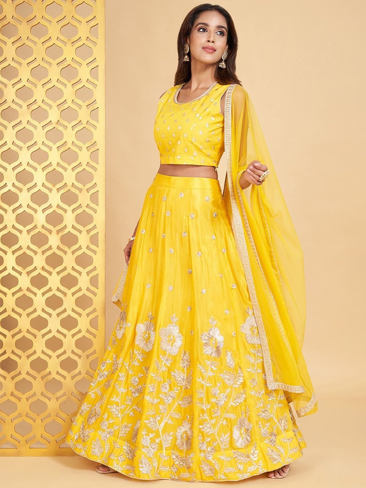 studiorasa Purple Hand Block Print Lehenga Set