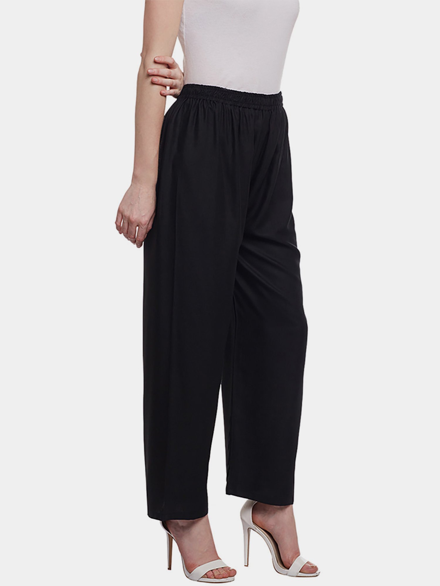 Castle Black Straight Fit Palazzos