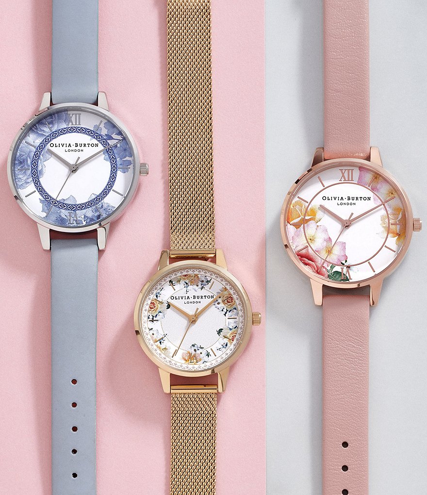 Olivia Burton Tea Party Demi Dusty Pink and Rose Gold Watch