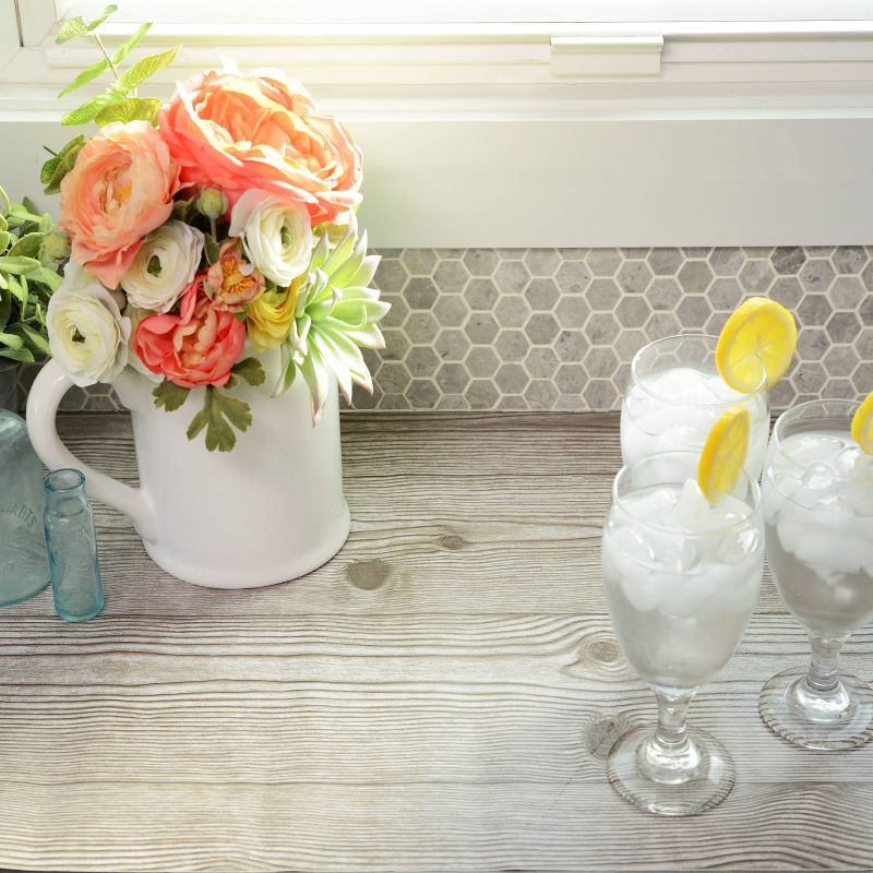 Con-Tact 18" x 20' Creative Covering Multipurpose Wood Grain Shelf Liner Brown