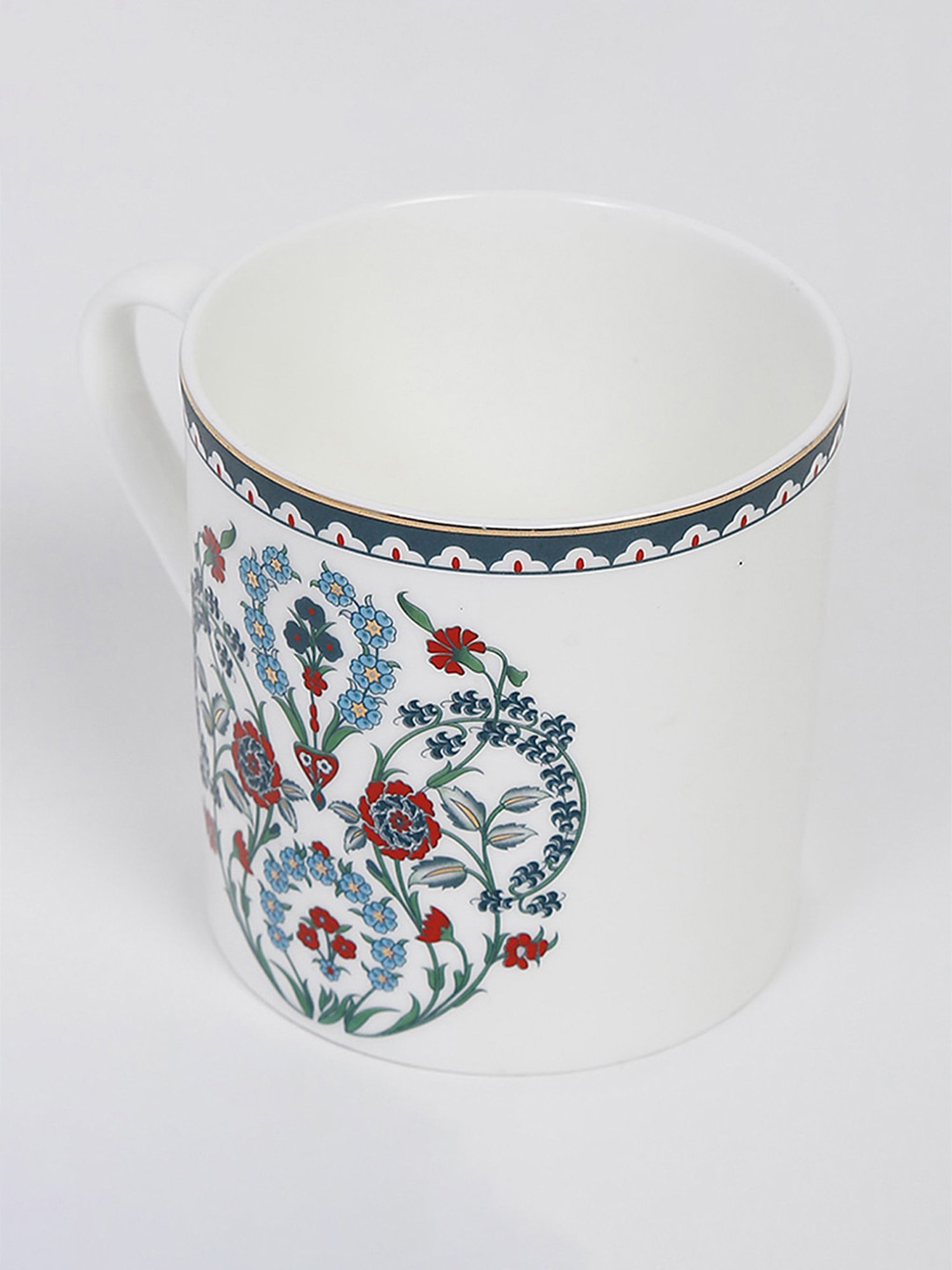 Fabindia Home Avasa Floral Multicolor Ceramic Mug (370 ml)