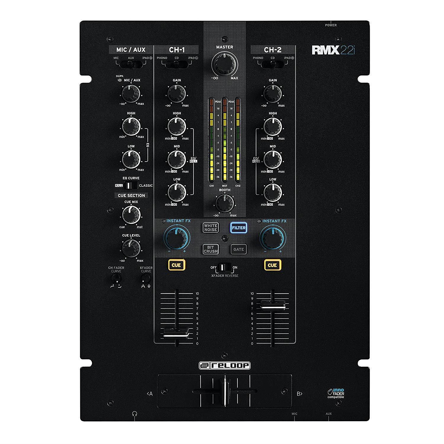 Reloop RMX-22i 2+1 Channel DJ Mixer with Digital FX & Smart Device Connectivity