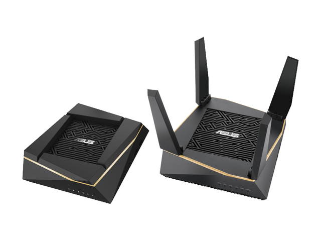 ASUS (RT-AX92U 2 Pack) Performance Mesh Tri-Band AX6100 WiFi Routers - Whole Home WiFi Mesh with 802.11AX (WiFi 6) AX Technology includes 4 LAN 1 USB 3.1 1 USB 2.0