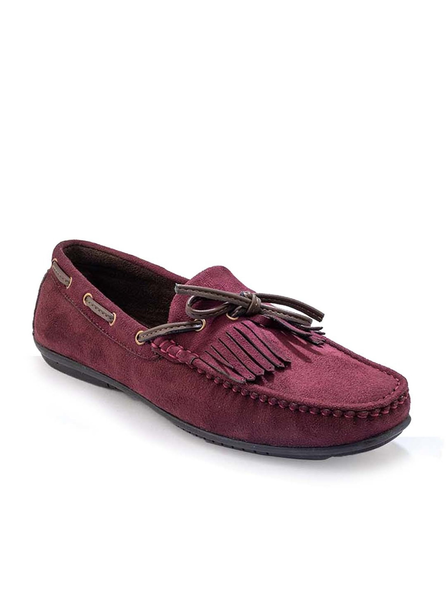 Monkstory Men's Seduxtion Burgundy Boat Shoes