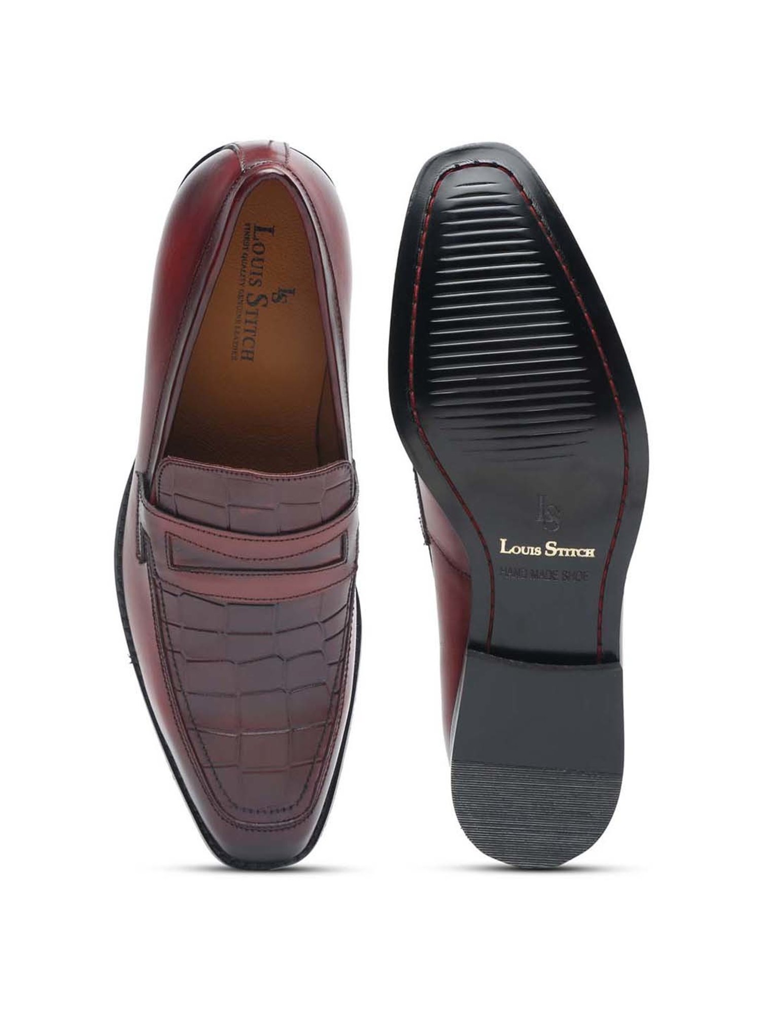 Louis Stitch Men's Rosewood Formal Loafers