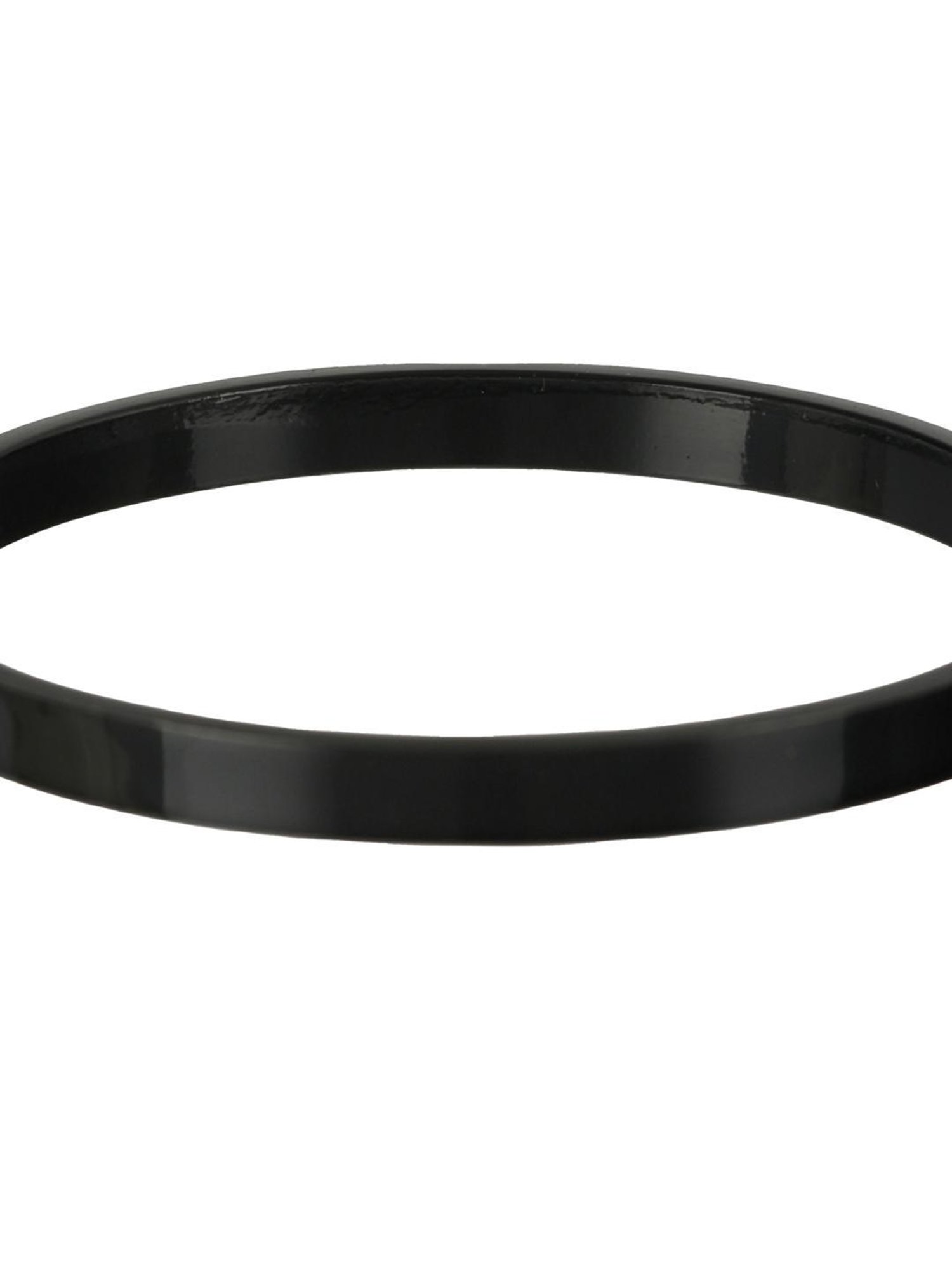 Bold by Priyaasi Trendy Black Solid Cuff Bracelet for Men