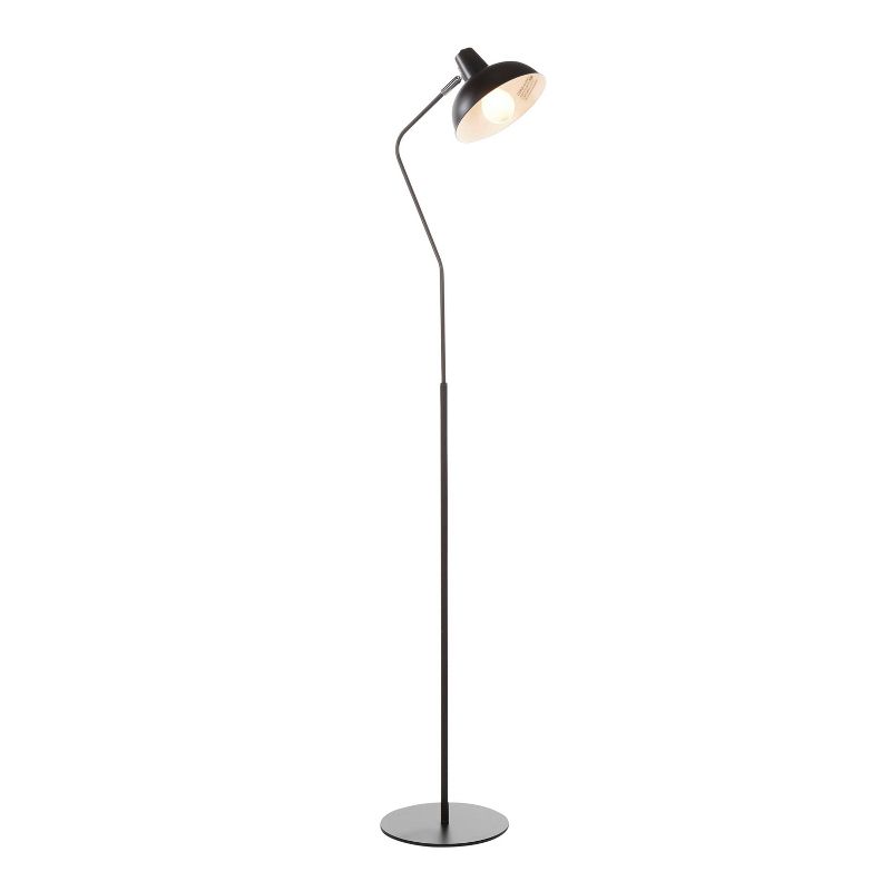 Metal Darby Contemporary Floor Lamp Gold (Includes LED Light Bulb) - LumiSource