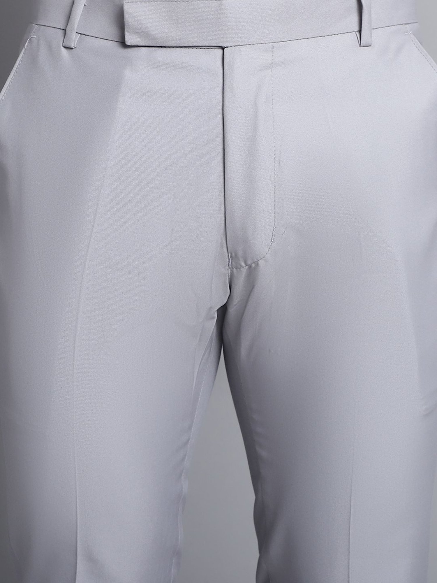 Jainish Light Grey Tapered Fit Trousers