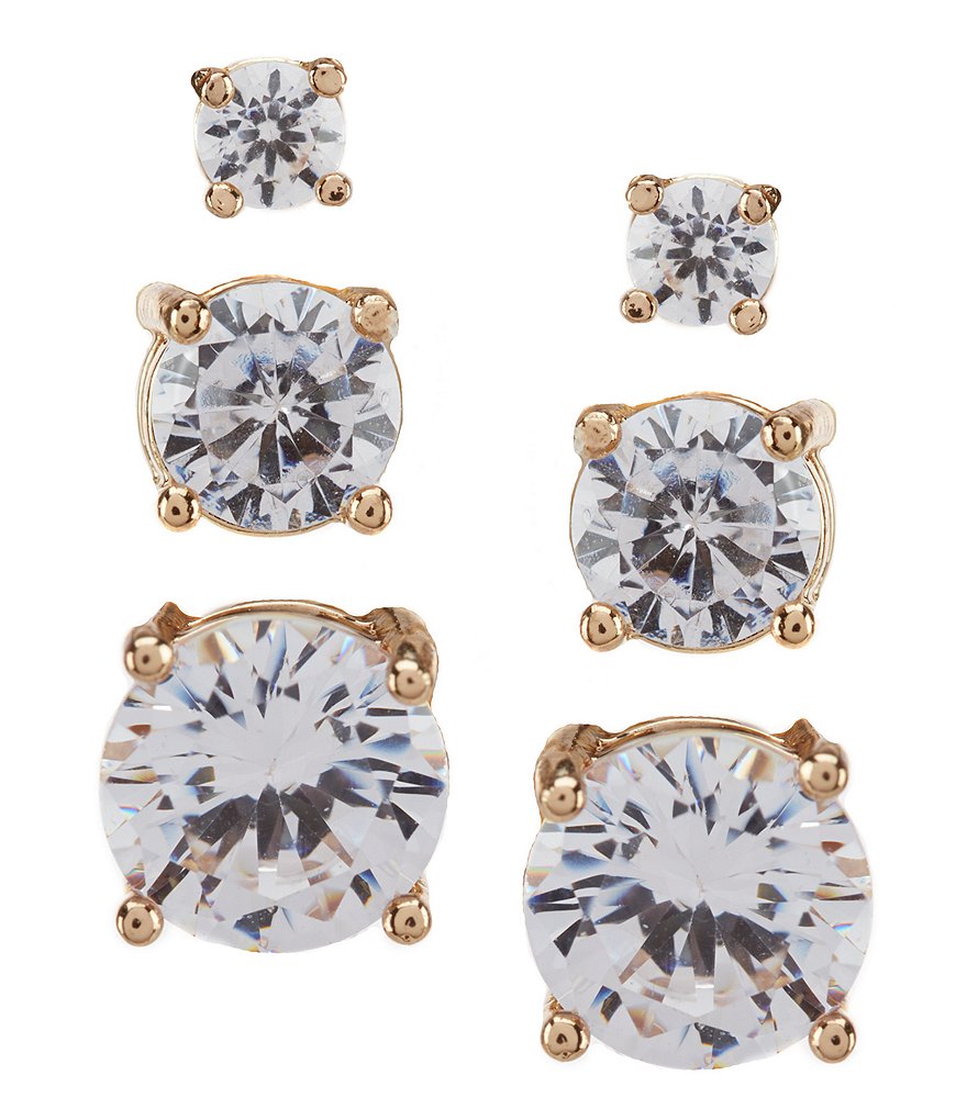 Tailored Faux-Crystal Earring Set
