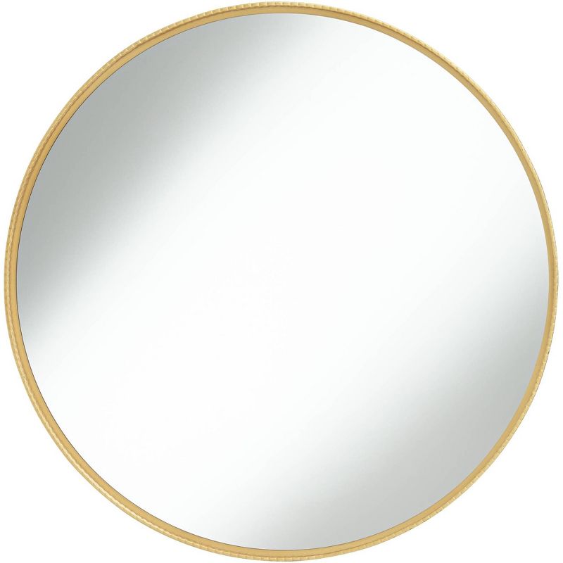 Noble Park Cally Gold 31 1/2" Round Metal Wall Mirror