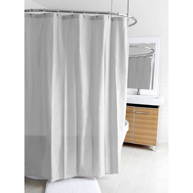 Olivia Microfiber Fabric Liner & Hooks Set Silver - Splash