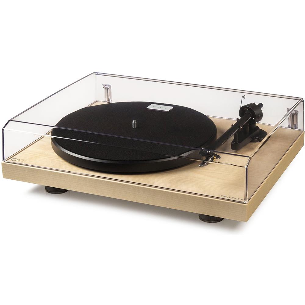 Crosley C10A-NA 2-Speed Pro-Ject Tone Arm Manual Belt Driven Turntable - Natural