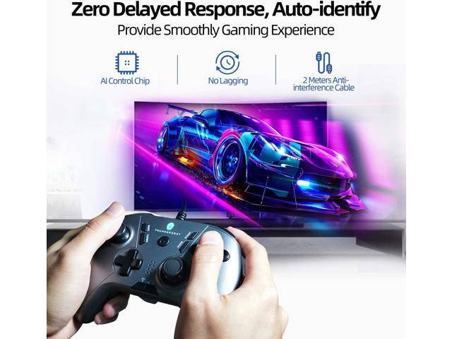 ThundeRobot G30 Wired Gaming Controller,Gamepad USB PC Joystick Gamepad with Customized Buttons, Dual Vibration Motors, Ergonomic Laptop Game Controller for PC with Windows Vista/7/8/8.1/10