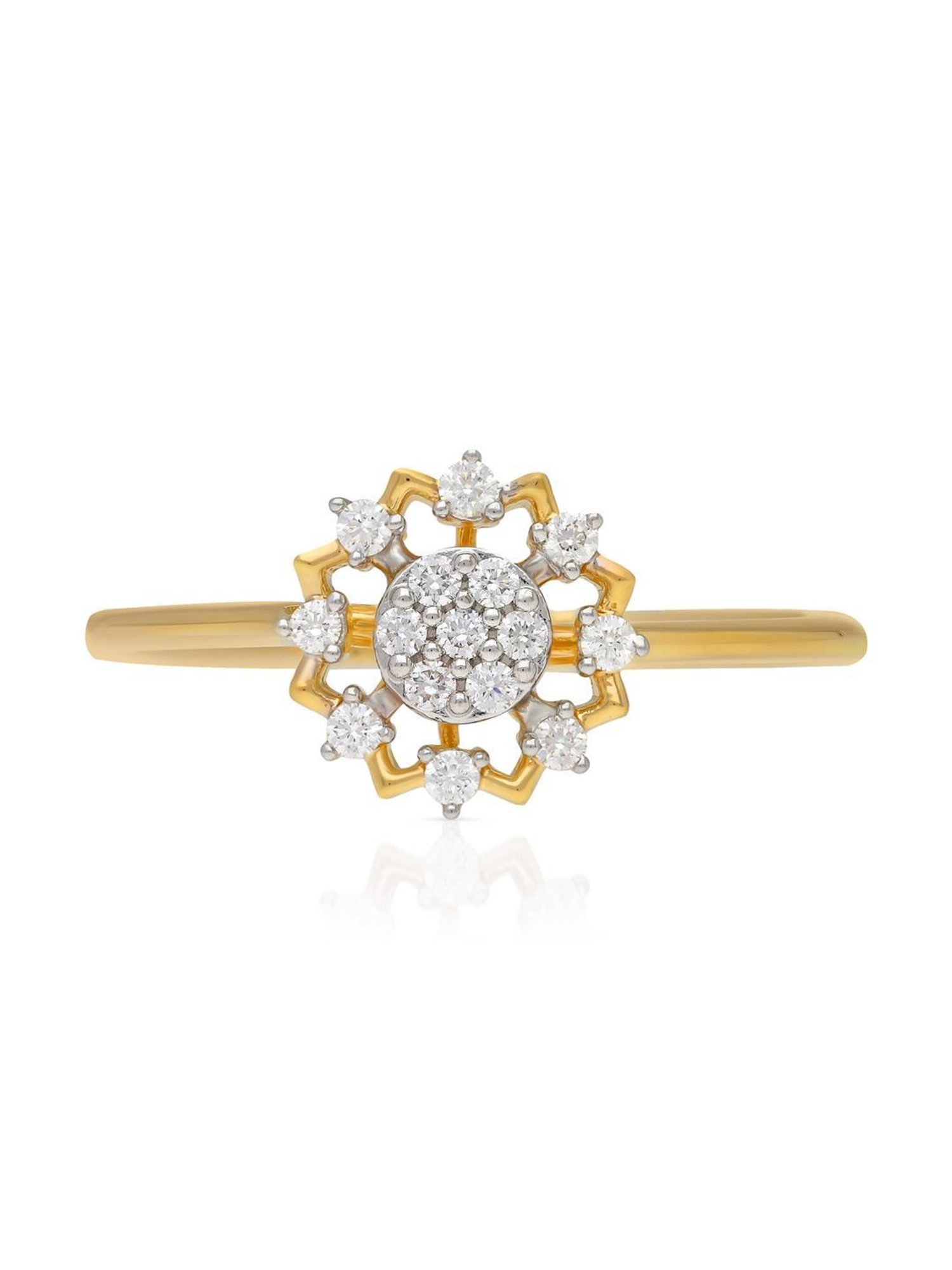 Malabar Gold and Diamonds 18k IGI Certified Diamond Yellow Gold Ring for Women
