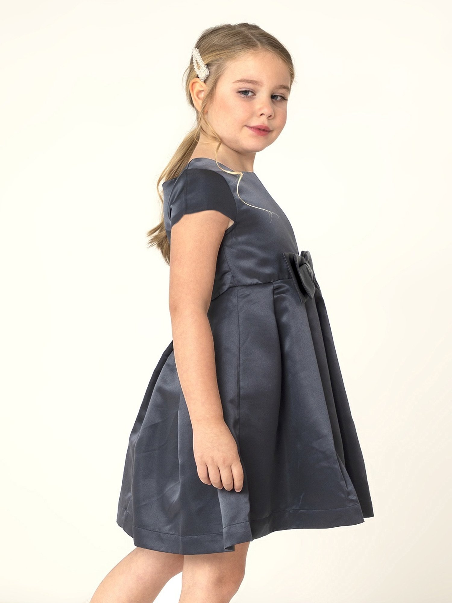 Cherry Crumble By Nitt Hyman Kids Navy Regular Fit Dress