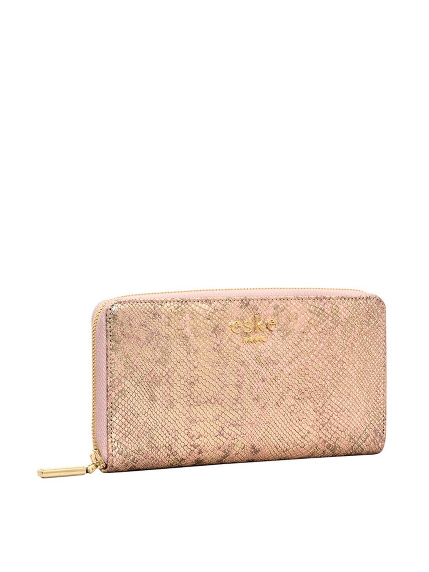 Eske Pink Printed Zip Around Wallet for Women