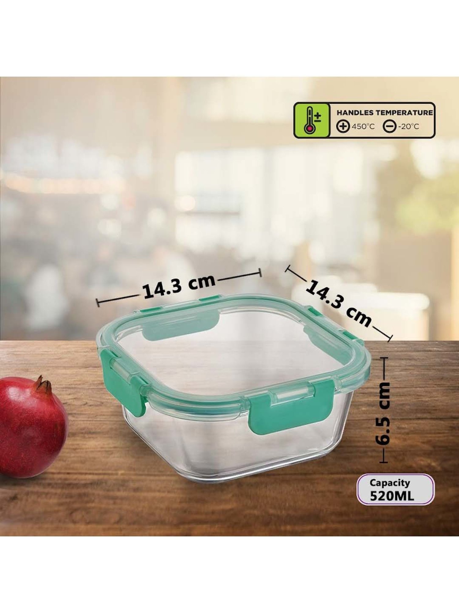 Allo Borosilicate Glass Containers with Lids Microwave Safe Container for Glass Storage Containers