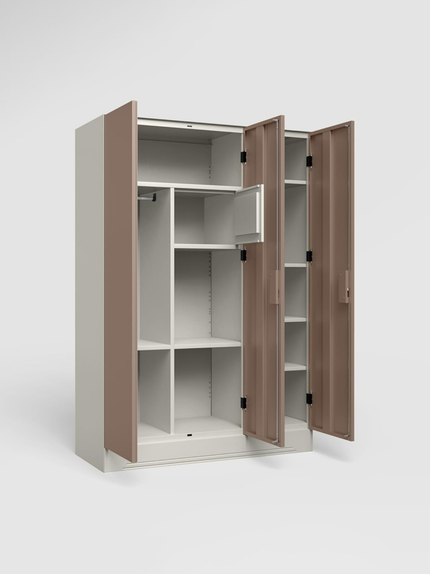 Godrej Interio Ewa Brown Engineered Wood 4 Door Wardrobe