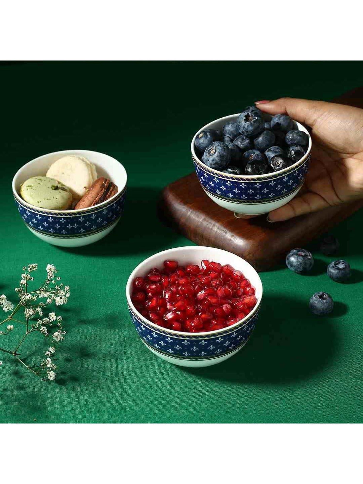 BlackCarrot Black & White Ceramic Dip Bowls Set of 2