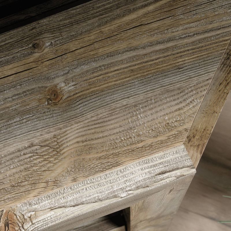 Granite Trace Corner Entertainment Credenza Rustic Cedar - Sauder