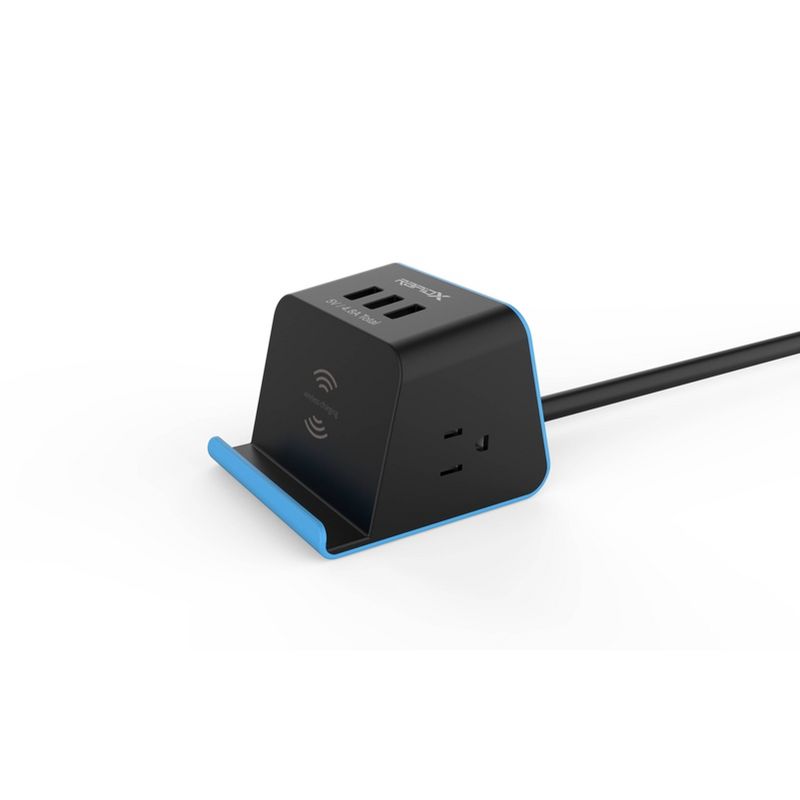 MyDesktop 29W Wireless Charging Stand with 3 USB Ports and 2 Power Outlets