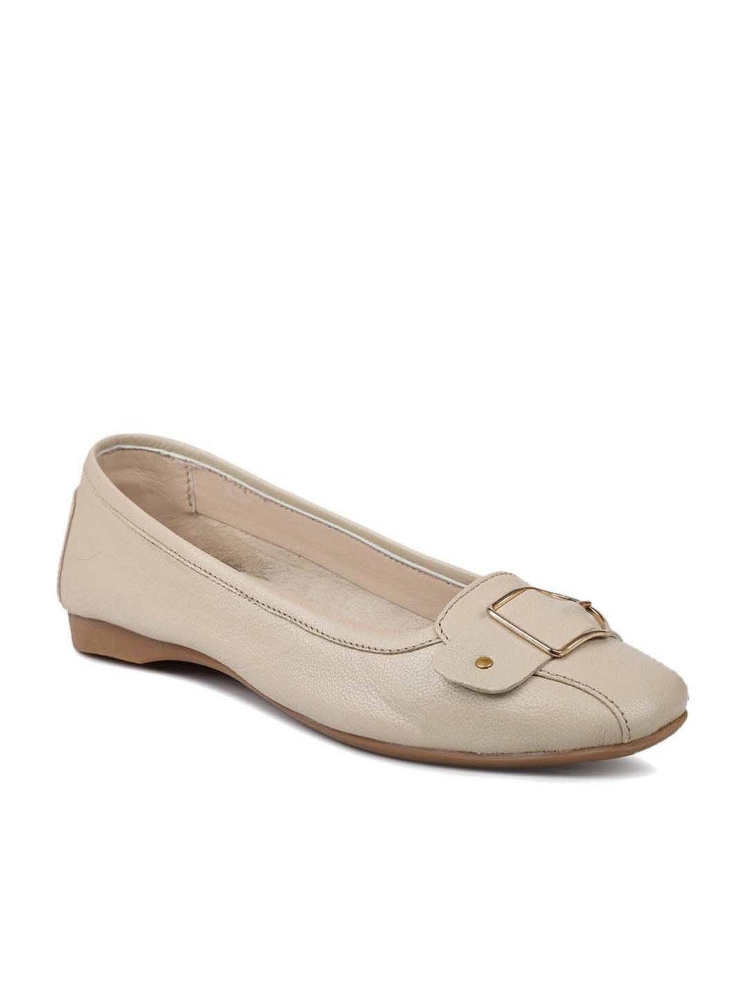 Inc.5 Women's Beige Flat Ballets