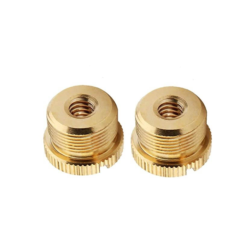 Microphone Stand Adapter 58quot Male to 14quot Female Screw AdapterUsed for Microphone HolderCamera Tripod Accessories Adapter2 PackBrass