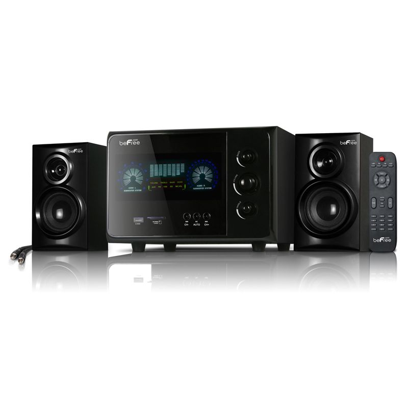 beFree Sound 2.1 Channel Bluetooth Surround Sound Speaker System in Black