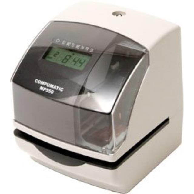 compumatic mp550 electronic time and date stamp, durable heavy duty construction