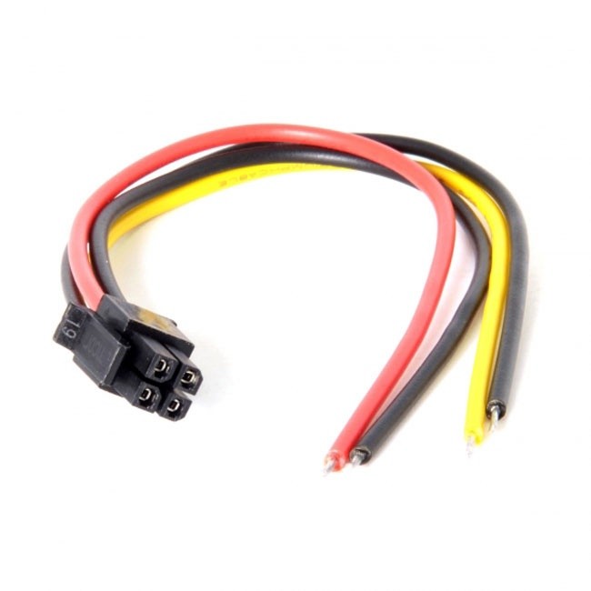 Jimier ATX Molex Micro Fit Pitch 3.0mm 4Pin Male to Open Wire Power Adapter Cable 15cm 20AWG UL1007 PW-072-0.15M