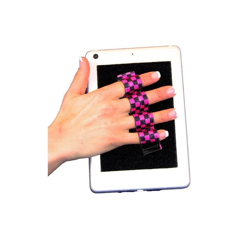 4Loop Grips x2 Grips for eReaders FITS Most Black amp Pink Checkers