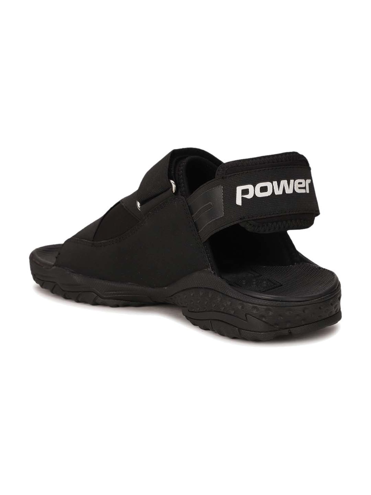 Power by Bata Men's Pitch Black Ankle Strap Sandals